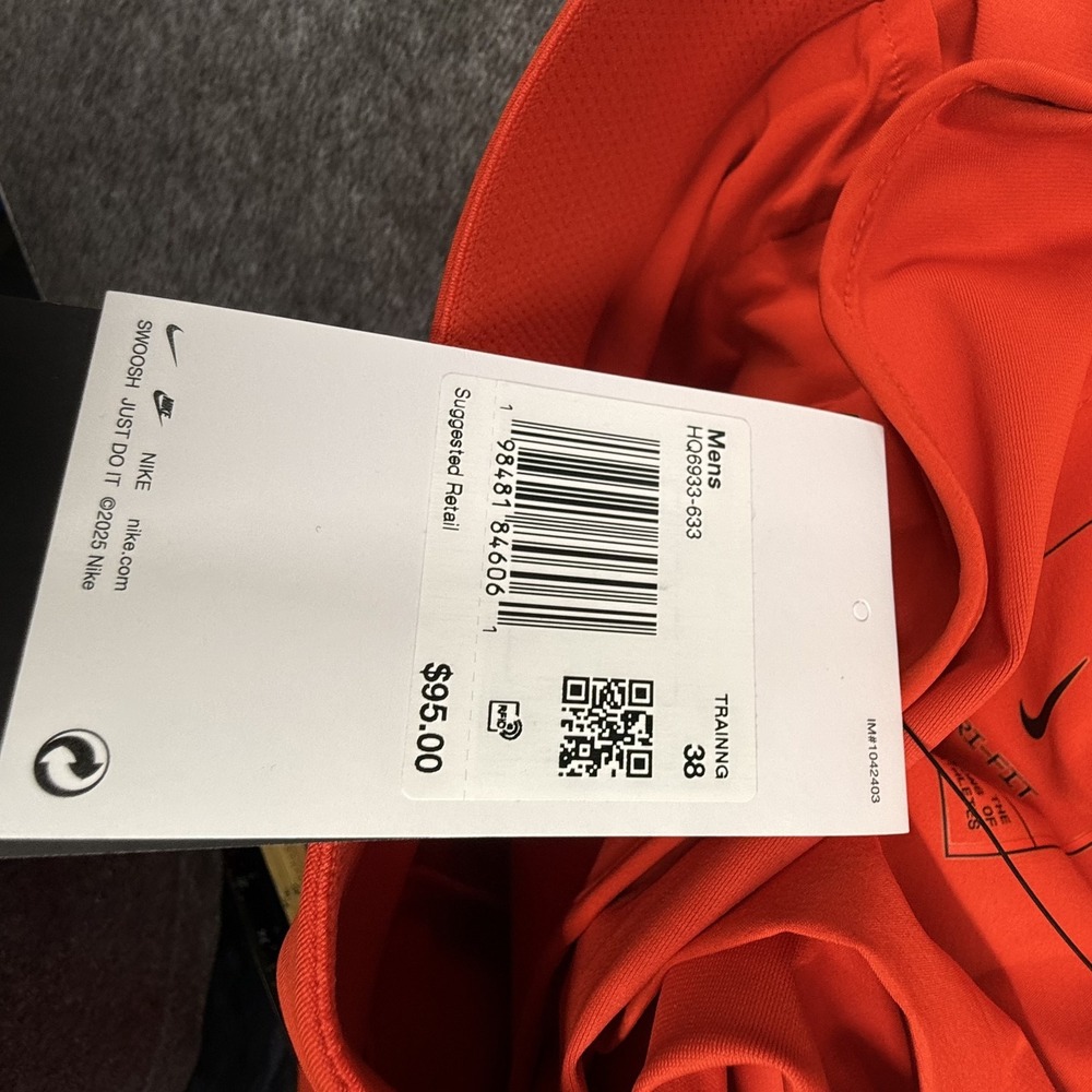 Nike Shorts Mens 38 Orange Athletic Casual Performance Stretch Pockets Summer US - Picture 8 of 11